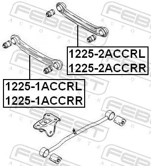 FEBEST Control/Trailing Arm, wheel suspension (1225-1ACCRL)