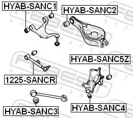 FEBEST Control/Trailing Arm, wheel suspension (1225-SANCR)