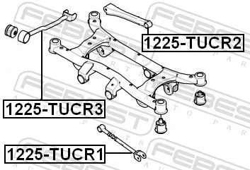 FEBEST Control/Trailing Arm, wheel suspension (1225-TUCR1)
