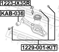 FEBEST Camber Correction Screw Set (1229-001-KIT)
