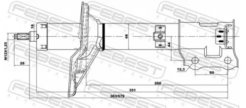 FEBEST Shock Absorber (12667891RR)