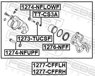 FEBEST Brake Caliper (1277-CFFLH)