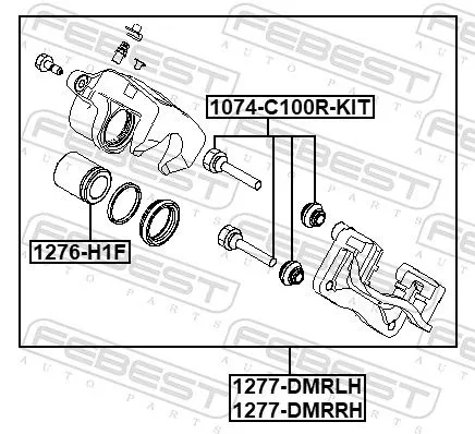 FEBEST Brake Caliper (1277-DMRRH)