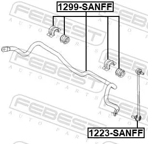 FEBEST Stabiliser Bar, suspension (1299-SANFF)
