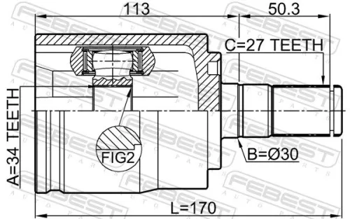 FEBEST Joint Kit, drive shaft (1411-KORLH)