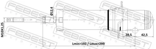 FEBEST Shock Absorber (14110-003F)