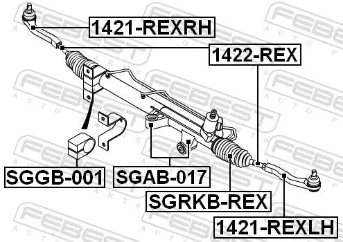 FEBEST Tie Rod End (1421-REXRH)