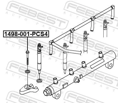 FEBEST Screw, injection nozzle holder (1498-001-PCS4)