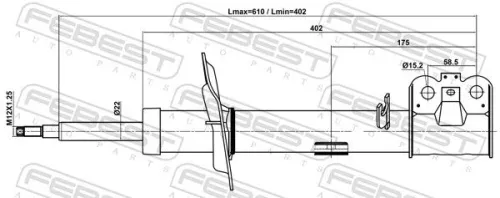 FEBEST Shock Absorber (15110-006FL)