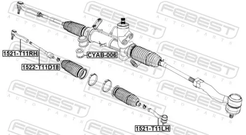 FEBEST Inner Tie Rod (1522-T11D18)
