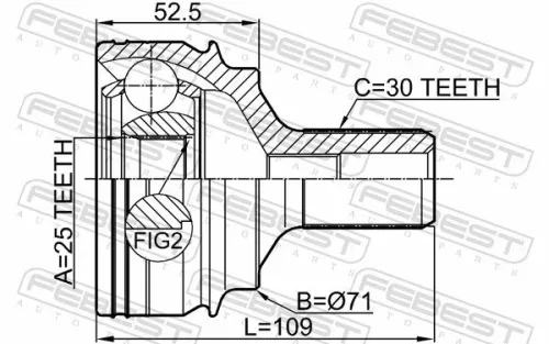 FEBEST Joint Kit, drive shaft (1610-221)