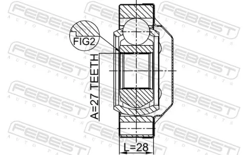 FEBEST Joint Kit, drive shaft (1611-001R)
