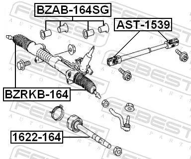 FEBEST Inner Tie Rod (1622-164)
