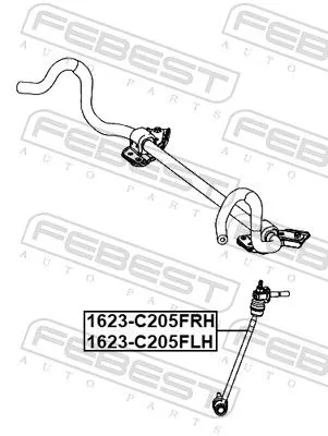 FEBEST Link/Coupling Rod, stabiliser bar (1623-C205FRH)