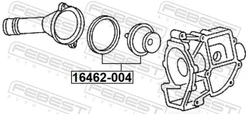FEBEST Thermostat, coolant (16462-004)