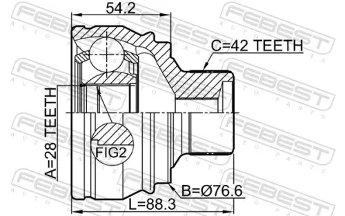 FEBEST Joint Kit, drive shaft (1710-A7)