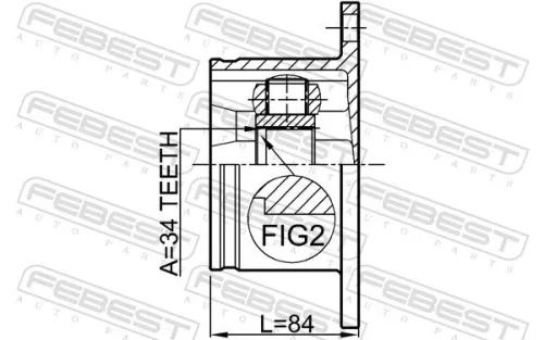 FEBEST Joint Kit, drive shaft (1711-A4)