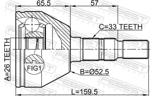 FEBEST Joint Kit, drive shaft (1810-Z20)