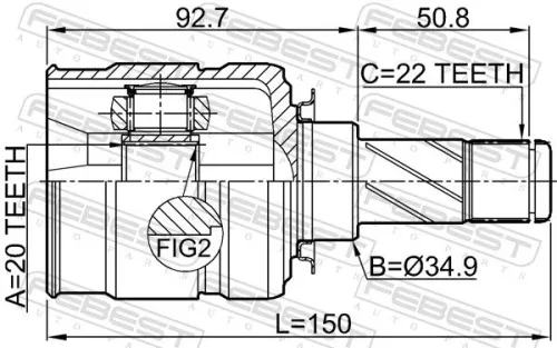 FEBEST Joint Kit, drive shaft (1811-A12)