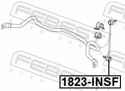 FEBEST Link/Coupling Rod, stabiliser bar (1823-INSF)