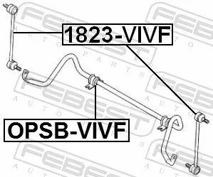 FEBEST Link/Coupling Rod, stabiliser bar (1823-VIVF)