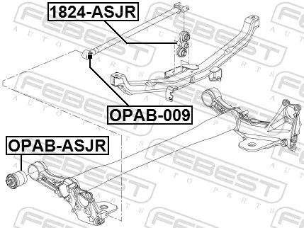 FEBEST Control/Trailing Arm, wheel suspension (1824-ASJR)
