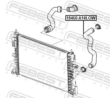 FEBEST Radiator Hose (18460-A14LOW)