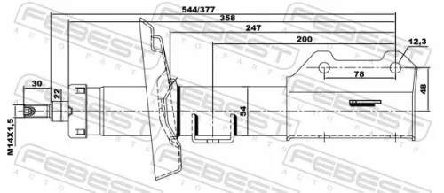 FEBEST Shock Absorber (18660627FL)