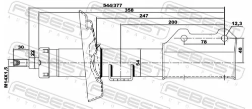FEBEST Shock Absorber (18660628FR)