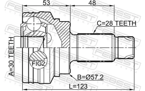 FEBEST Joint Kit, drive shaft (1910-F30R)