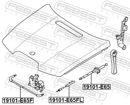 FEBEST Bonnet Cable (19101-E65)