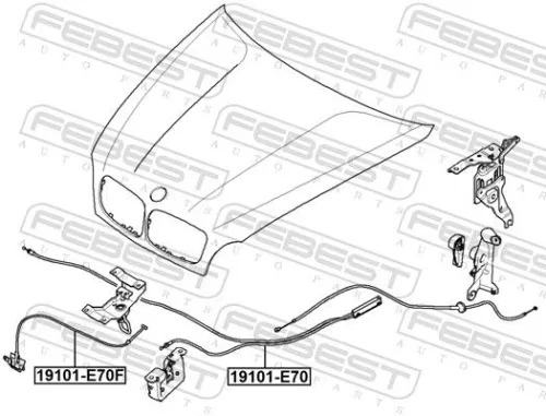 FEBEST Bonnet Cable (19101-E70)