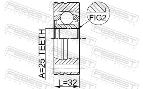 FEBEST Joint Kit, drive shaft (1911-E34)