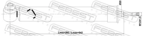 FEBEST Shock Absorber (19110-002RR)