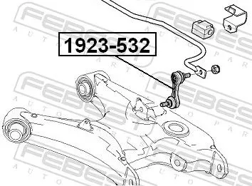 FEBEST Link/Coupling Rod, stabiliser bar (1923-532)
