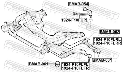 FEBEST Control/Trailing Arm, wheel suspension (1924-F10FLFL)
