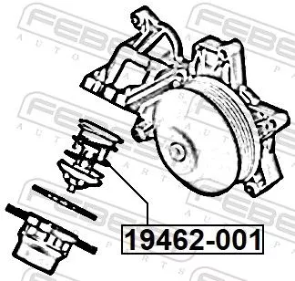 FEBEST Thermostat, coolant (19462-001)