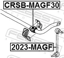 FEBEST Link/Coupling Rod, stabiliser bar (2023-MAGF)