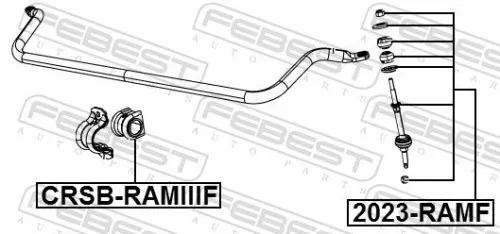 FEBEST Link/Coupling Rod, stabiliser bar (2023-RAMF)