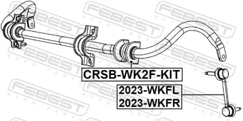 FEBEST Link/Coupling Rod, stabiliser bar (2023-WKFL)
