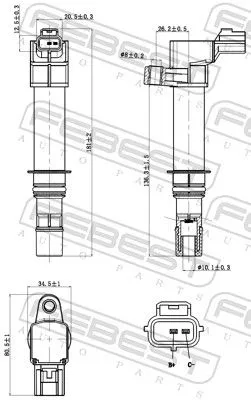 FEBEST Ignition Coil (20640-001)