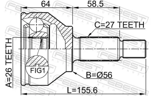 FEBEST Joint Kit, drive shaft (2110-CAK)