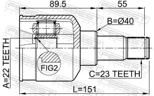 FEBEST Joint Kit, drive shaft (2111-FUS)