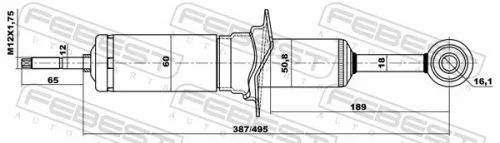 FEBEST Shock Absorber (21110-001F)