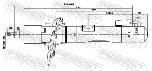 FEBEST Shock Absorber (21110-003F)