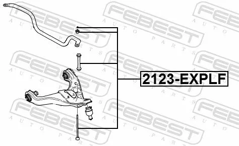 FEBEST Link/Coupling Rod, stabiliser bar (2123-EXPLF)