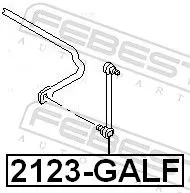 FEBEST Link/Coupling Rod, stabiliser bar (2123-GALF)