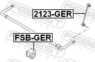 FEBEST Link/Coupling Rod, stabiliser bar (2123-GER)