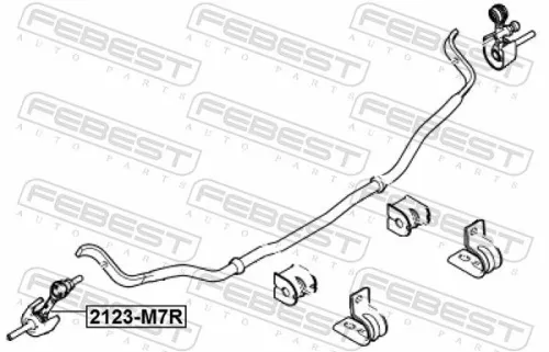FEBEST Link/Coupling Rod, stabiliser bar (2123-M7R)