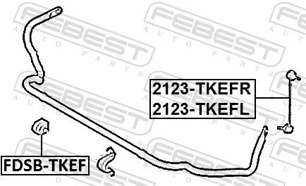FEBEST Link/Coupling Rod, stabiliser bar (2123-TKEFL)